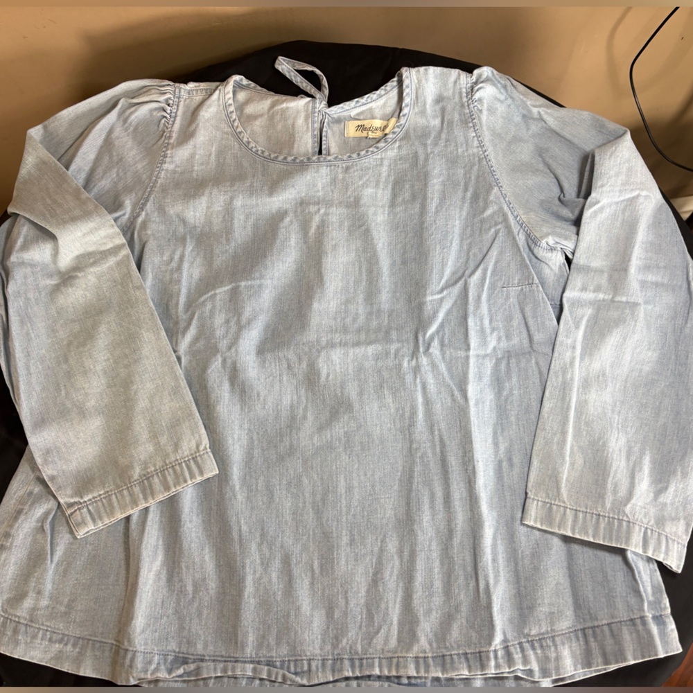 Madewell Women's Light Blue Denim Blouse